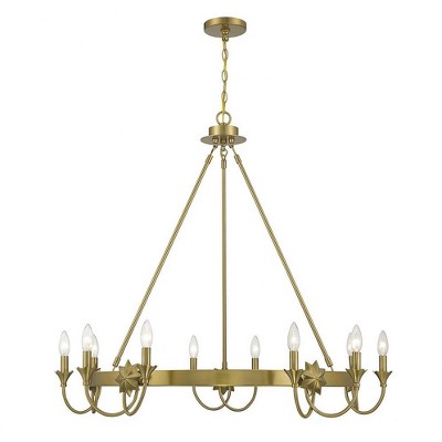 Savoy House Sullivan 10 - Light Chandelier in  Warm Brass