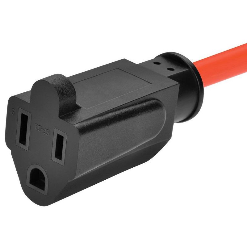 Monoprice Coiled Power Tool Extension Cord - Expands from 3ft to 10ft - Orange | 16AWG, 13A, SJT, Ideal For Automotive and Workbench Environments, 4 of 7