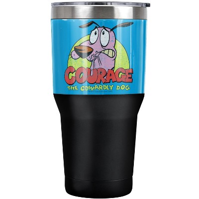 Courage The Cowardly Dog Colorful Courage Steel Tumbler 30oz Coffee Travel Mug