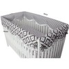 Bacati - Love Gray/Silver set of 2 Small Side Crib Rail Guard Covers - 4 of 4