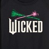 Women's - Wicked - Wand And Broomstick Logo Lightweight French Terry Wide Neck Long Sleeve Graphic Shirt - 2 of 4