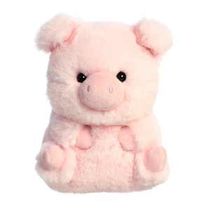 Aurora Mini Prankster Pig Rolly Pet Round Stuffed Animal Pink 5" - 1 of 4