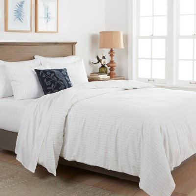 Organic Cotton Double Piccalilly Plain White Duvet Cover
