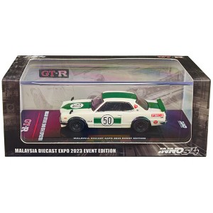 Nissan Skyline 2000 GT-R (KPGC10) #50 White w/Green "Malaysia Diecast Expo Event Ed" 2023 1/64 Diecast Model Car by Inno Models - 1 of 4