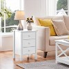 Modern Night Stand with 3 Drawer Large Storage Space, Multifunctional End Table Bedside Table, Bedroom Furniture - 3 of 4