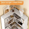 Garvee 6-Tier Corner Bookshelf,L-Shaped Bookshelf with Baffles, Wood Display Shelf Heavy Duty Bookcases for Home Office - 2 of 4