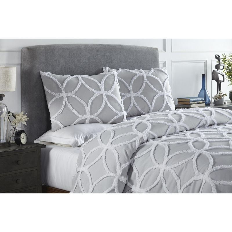 Tufted Wedding Ring Collection 100% Cotton Tufted Unique Luxurious Comforter Set - Better Trends, 5 of 8