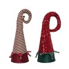 Transpac Plush Vintage Hat Set of 2 Christmas Home Decorations - 2 of 3