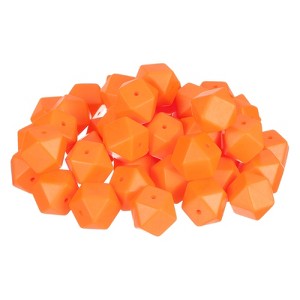Unique Bargains DIY Keychain Necklace Jewelry Making Hexagonal Silicone Beads 30 Pcs - 1 of 4