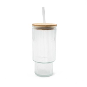 15.38 fl oz Ribbed Glass Tumbler - Bullseye's Playground™ - 1 of 3