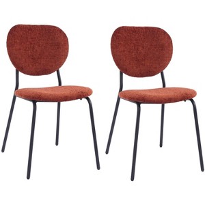 Nordlys Set of 2 Bouclé Dining Chairs Modern Design Style Upholstery Dining Room - 1 of 4