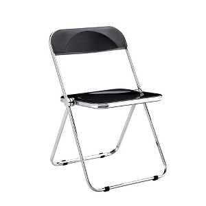 Transparent Folding Chair Chair Pc Plastic Living Room Seat - 1 of 4
