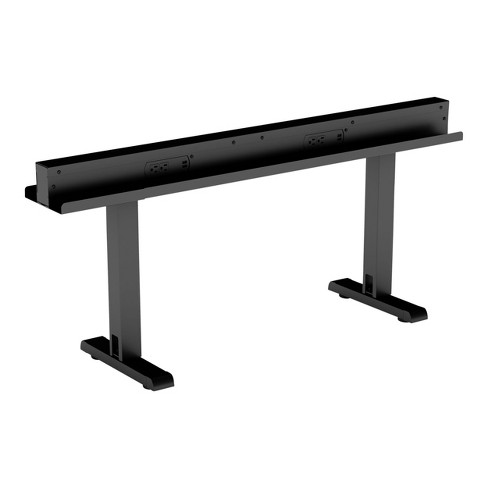 Mount-It! Under Desk Modesty Panel for Office Desks and Sit Stand  Workstations [60 Inches Wide] Mesh Organizer Pockets for Cables and Wires  (Black)