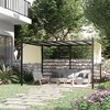 Outsunny 10' x 12' Outdoor Pergola Patio Gazebo Retractable Canopy Sun Shelter with Steel Frame, Beige - 3 of 4