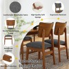 Mshliw Upholstered Dining Chairs Set of 4, Mid-Century Modern Kitchen Chairs with Ergonomic Backrest & Sturdy Rubberwood Frame for Dining Room - 4 of 4