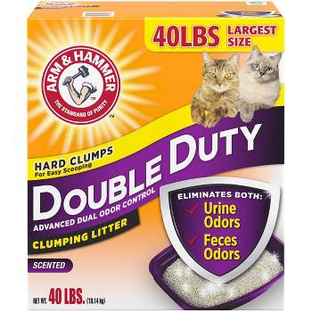 Arm & Hammer Double Duty Advanced Odor Control Clumping Cat Litter - 40lbs