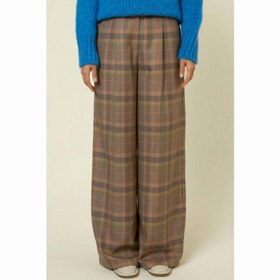 Women's Philo Wide Leg Plaid Pants - FRNCH