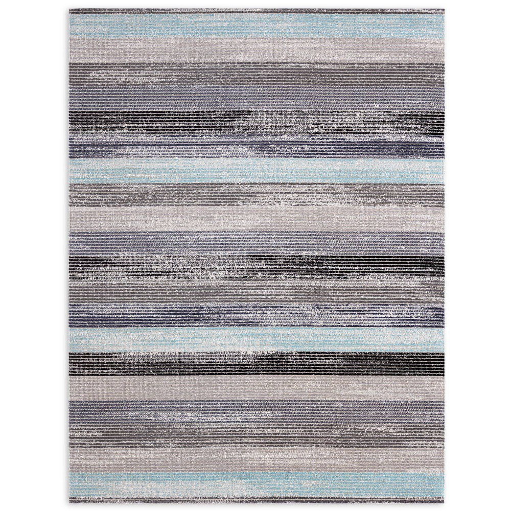 Photos - Area Rug Nicole Miller 5'2" x 7'2" New York Patio Sofia Estelle Indoor/Outdoor Rug Gray/Blue - Ni 