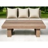 HomeRoots 33" Natural Solid Wood Outdoor Coffee Table - 2 of 4