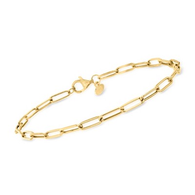 Ross-Simons Italian 18kt Yellow Gold Paper Clip Link Bracelet