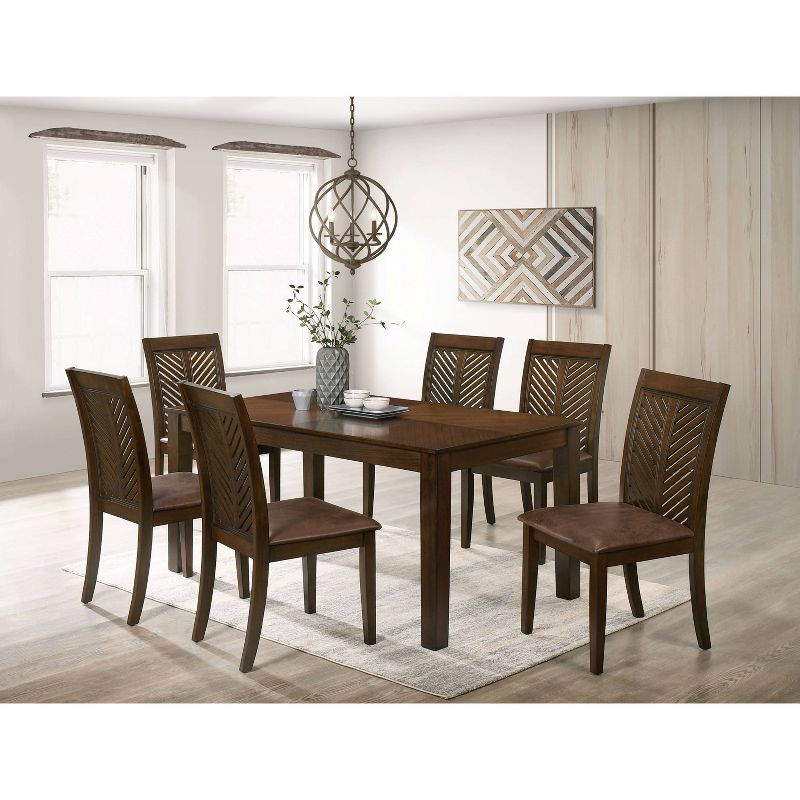 7pc Coulter Dining Table Set Walnut - HOMES: Inside + Out, 3 of 6
