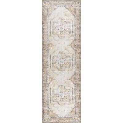 Nuloom Glenda Pet Friendly Machine Washable Faded Medallion Area Rug