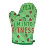 Fitness Taco Funny Kitchen Apron and Oven Mitts Humorous Gym Graphic Novelty Cooking Accessories - Crazy Dog Bakeware - 2 of 4