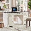 homfan 58 Inch Large Home Office Desk, Farmhouse Executive Desk with 5 Drawers & Cabinet - 2 of 3
