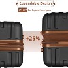 NAYSAYE Bag and Luggage Sets 6 Piece Luggage Set with Expandable Hardshell and TSA Lock for Business Travel, Black Brown, 18.5"*12"*30" - 2 of 4