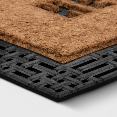 Threshold Hello Rubber Coir Doormat - Thumbnail 4