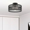 Livex Lighting Industro 3 - Light Semi-Flush Mount in  Black/Brushed Nickel - 4 of 4