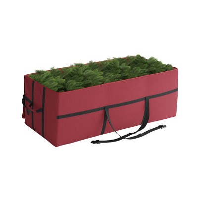 Hastings Home 9' Christmas Tree Storage Bag With Binding Straps - Burgundy