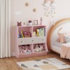 3-Tier Kids Bookshelf, Toy Storage Organizer with 3 Drawers,Wooden Bookcase with Large Toy Storage Cabinet for Playroom - 2 of 4