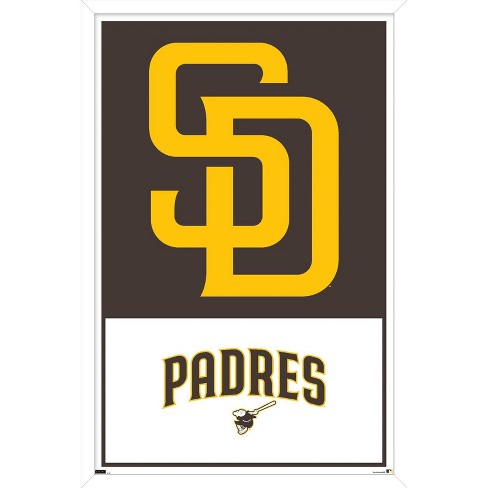 MLB San Diego Padres - Logo Wall Poster, 14.725 x 22.375, Framed