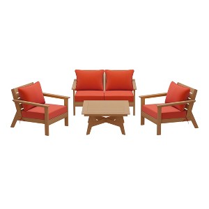 WestinTrends Avalon Outdoor 5-Piece Modular Sectional Patio Furniture Sofa Set - 1 of 4