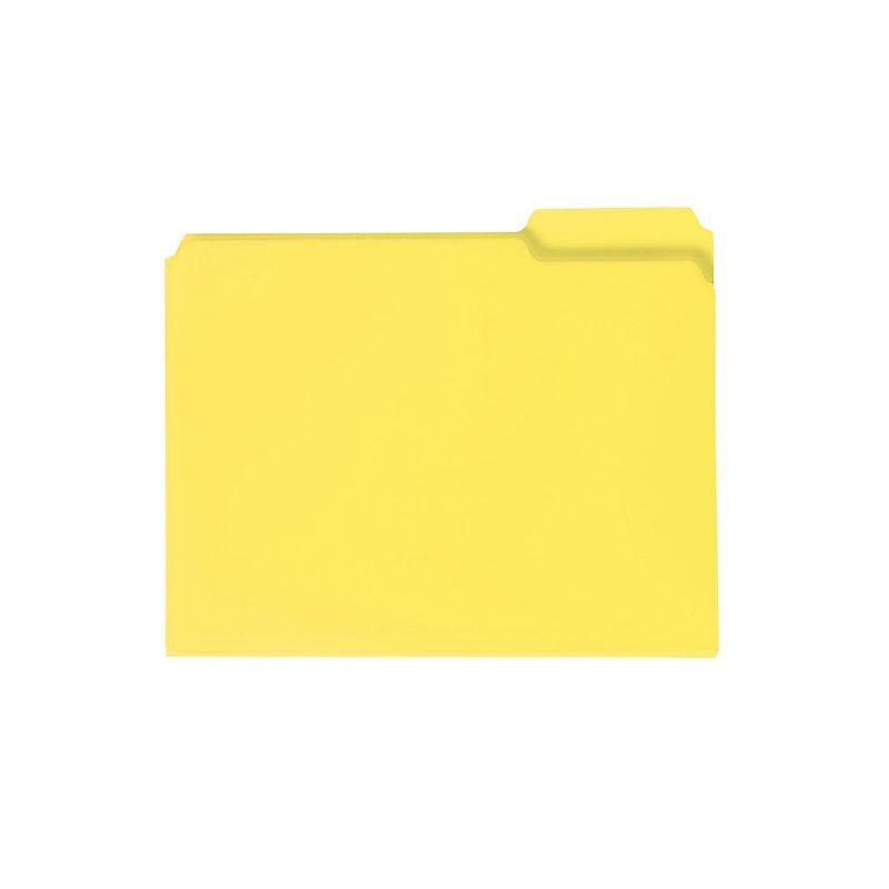 Smead Waterproof Poly File Folders 1/3 Cut Top Tab Letter Yellow 24/Box 10504, 3 of 8