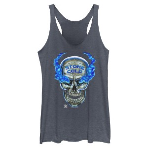 Womens WWE Stone Cold Smoke Skull Racerback Tank - 1 of 4