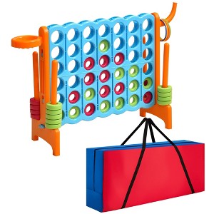 Costway Giant 4 in A Row Jumbo 4-to-Score Game Set W/Storage Carrying Bag for Kids Adult - 1 of 4