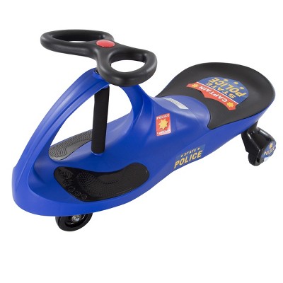 Toy Time Zig Zag Car Police Ride-On Scooter - 30" x 13.5" x 16", Blue