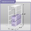 Sorbus 4 Drawers Narrow Dresser - with Steel Frame, Wood Top & Easy Pull Fabric Bins for Small Spaces, Closets, Bedroom, Bathroom & Laundry - 3 of 4