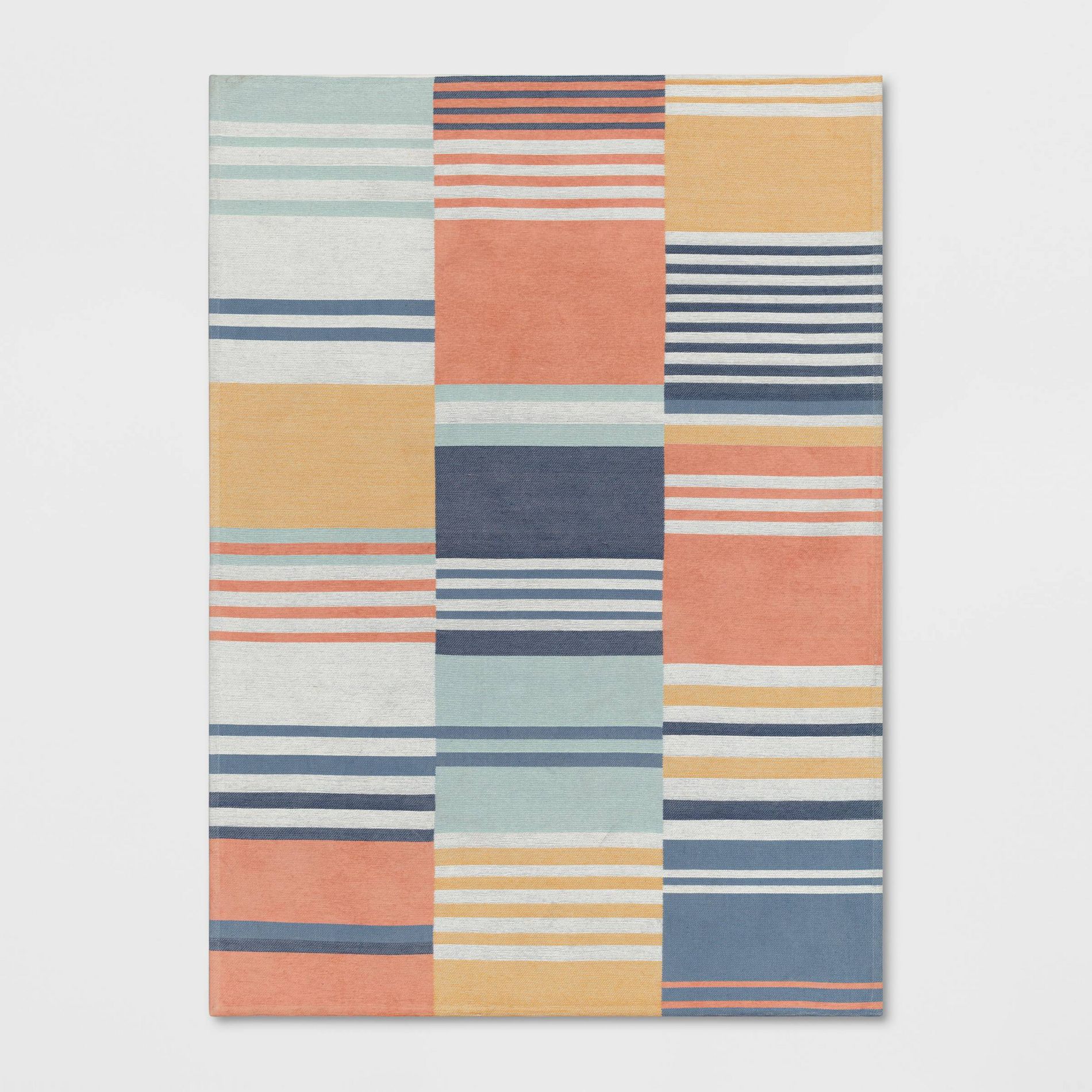 5'x7' Broken Striped Kids' Rug - Pillowfort™: Multicolored Cotton & Polyester, Low Pile, Machine Made, OEKO-TEX Certified