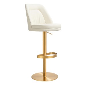 TOV Furniture Maven Performance Vegan Leather Adjustable Swivel Stool - 1 of 4
