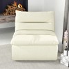 DOMETOUR Lazy Floor Sofa, Modern Armless Lounge Chair, Comfy Bean Bag Couch, Single Corner Sofa for Living Room/Bedroom/Office - Beige - 3 of 4