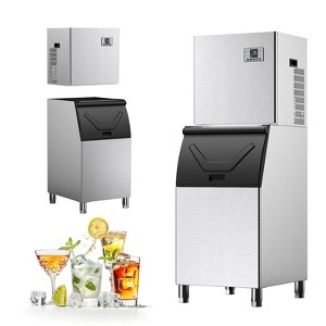 Mojgar Commercial Ice Maker Machine, Ice Ready in 5-15 min,550Lbs/24H 360Lbs Large Storage,1033W Stainless Steel Electric Cube Ice Machine - 1 of 4