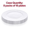 Smarty Had A Party 10.25" White Flair Plastic Dinner Plates - 144 pcs - 4 of 4
