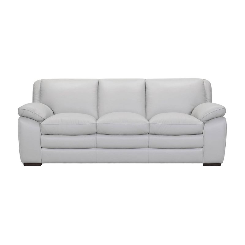 Zanna Genuine Leather Sofa Dove Gray - Armen Living, 3 of 10