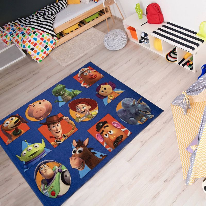 54&#34;x78&#34; Toy Story Squares Area Kids&#39; Rug, 5 of 6