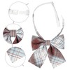 Elerevyo Women's Colorful Plaid Pretied Bow Ties with Elastic Band - 3 of 4