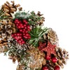 Northlight Flocked Pinecones and Glittered Stars Christmas Wreath - 13.25" - Unlit - image 4 of 4