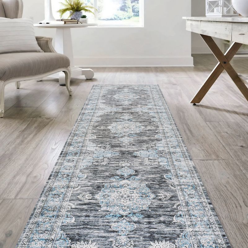 Bausch Bohemian Distressed Chenille Machine-Washable Area Rug -JONATHAN Y, 6 of 12